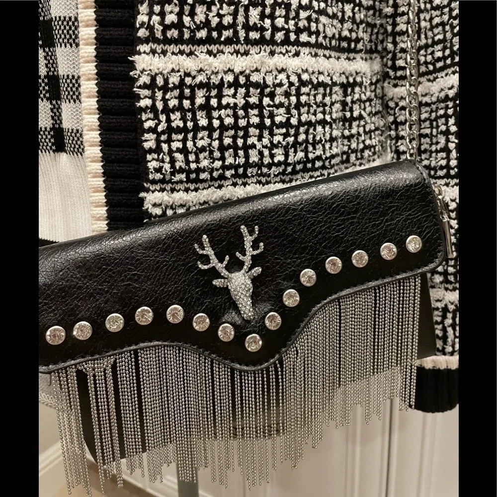 Tassel clutch/shoulder bag - Picture 4 of 7